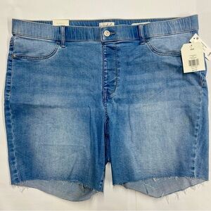 NWT Wonderly High-Rise Pull-On Denim Shorts, Women’s Size 18W